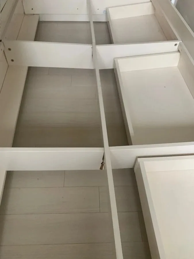 송도가구리폼 전 서랍장 내부 상태